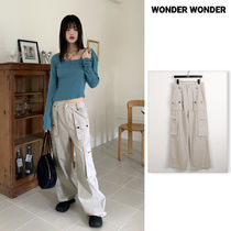 【WONDER WONDER】Keds Y2K Gray Pocket Cargo Cotton Pants