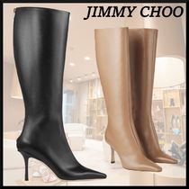 【JIMMY CHOO】Agathe Knee カーフスキン ニーハイ ブーツ