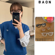 【BAON】Camille Round Horn-Rimmed Glasses