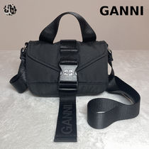 【GANNI】ロゴ入り Mini Satchel ショルダーバッグ/ 各色