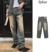 【2plan】Desert washed wide denim