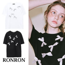 【RONRON】Real Ribbon Bow T Shirt☆韓国 人気☆Tシャツ