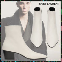 Saint Laurent ジップブーツ《ヴァッシーリ》ホワイト DHL 直営