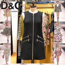 Dolce & Gabbana ジップディティール ノースリーブ ミニドレス