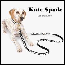 Kate Spade★可愛い白黒のドット柄 犬 ペット用 リード 水玉柄