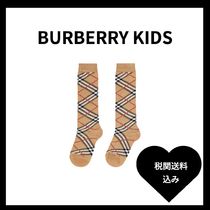 送料関税込み★Burberry Kids★チェック コットン混ソックス