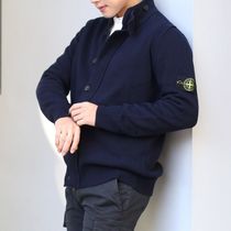 STONE ISLAND☆23FW ハイネック ワッペンロゴ カーディガン NAVY