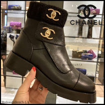 【モコモコ可愛い】贅沢なダブルCCロゴ★CHANEL★ショートブーツ