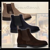 希少【Santoni】スエード チェルシーブーツ