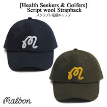 ★Malbon Golf★[Health Seekers & Golfers] SCRIPT WOOL CAP★