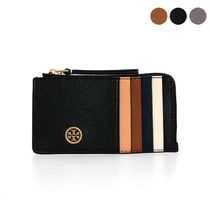 TORY BURCH カードケース ROBINSON PEBBLED TOP-ZIP CARD CASE