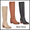 Nine West ロングブーツ 人気! Nine West ブロックヒール Hecee テーラード ブーツ