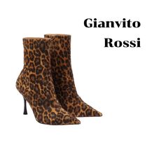 SALE☆関税送料込【Gianvito Rossi】レオパード柄アンクルブーツ