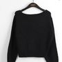 WONDER WONDER ニット・セーター 【WONDER WONDER】Sar basic boat neck cozy crop L/S KT(16)