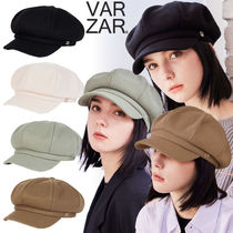 ★VARZAR★送料込★韓国★人気 VA Square Stud Wool Newsboy Cap