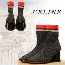 即発送可【CELINE】ニット風☆ソックス アンクルブーツ 春先にも