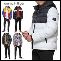 Tommy Hilfiger フード付 ロゴ キルティング パファ ジャケット