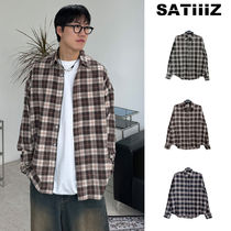 【SATIIIZ】Edian Overshirt Checkered Shirt