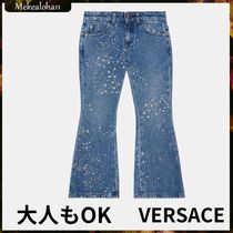 VERSACE☆キッズ プリントフレアジーンズ ブルー大人もOK