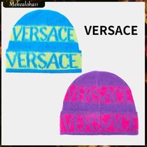 VERSACE☆キッズ ロゴウールビーニー帽 ２色