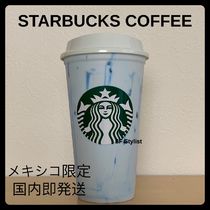 メキシコ限定★Starbucksマーブル柄ホットリユーザブルカップ青