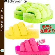 関税込み★UGG★Schrunchita  ロゴ入り ふっくらキルトサンダル