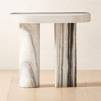 《CB2》LIVELLO WHITE MARBLE SIDE TABLE 大理石 サイドテーブル