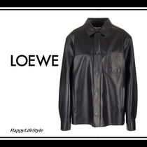 ハンサム◇レザー Zip Up Overshirt◇LOEWE