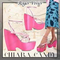 【23SS NEW】ROGER VIVIER_women / サテン ウェッジサンダル