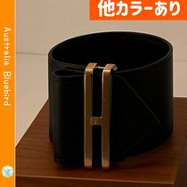 ★HERMES★Elan カフブレスレット エラン 幅4cm Hロゴクラスプ