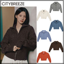 【CITYBREEZE】 wool cable knit zip-up cardigan/韓国 大人気