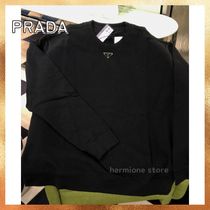 [PRADA] ロゴ オーバーサイズ コットン スウェットシャツ