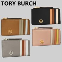 国内直営ToryBurch ロビンソンペブルドトップジップカードケース