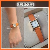 【HERMES】 腕時計 《Hウォッチ》 ミニ  21 mm ゴールド
