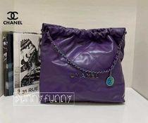 《24C★》CHANEL 22 22bag ホワイト カラフルロゴ