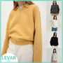 LEVAR ニット・セーター 【LEVAR】Front-Zip Collar Knit■日本在庫なし■関税込み