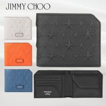 【Jimmy Choo】Albany エンボスドスター付き レザー・ウォレット