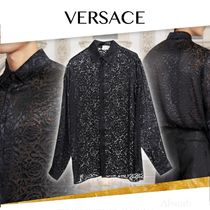 【23AW NEW】VERSACE_men / Barocco Devore シアードレスシャツ