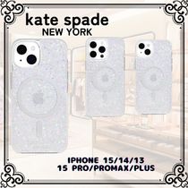 軽量【kate spade】MagSafe キラキラ グリッター iPhone ケース