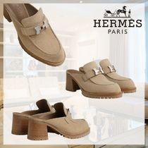 【素敵で高級感満載☆】HERMES 《フロール》60 ミュール