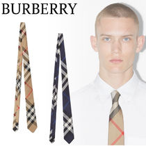 国内直営**Burberry**　チェック シルクタイ　Giftにも♪