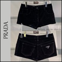 PRADA＊Velvet denim shorts ベルベット ショートパンツ＊送料込