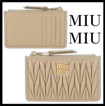 関税込★MIU MIU★マテラッセ エンベロープ カードケース★BEIGE