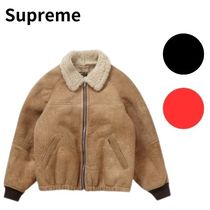 関税込 23AW Week13 SUPREME SCHOTT SHEARLING BOMBER JACKET