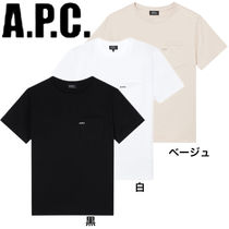 ギフトに最適☆A.P.C. 刺繍入りポケットTシャツ 厚手ジャージ