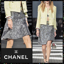 CHANEL クルーズ23/24 LOOK7 スカート グリッター シルバー 直営