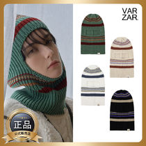 【VARZAR】VA Square Label Stripe Knit Baraclava(4color)公式