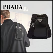 ■PRADA Re-Nylon xブラッシュドレザー スマートフォンケース