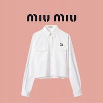 【MiuMiu】ミュウミュウ 長袖 シャツ 白 ホワイト