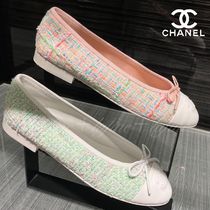 【ツイードでも春に履きたくなる♪】CHANEL バレリーナ リボン